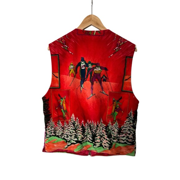 Vintage 90s Versace Sport Velvet Vest S Men’s - Picture 9 of 14